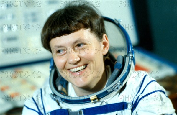 Ausust 1982, soyuz t-7, docked with salyut 7, crew member svetlana savitskaya.