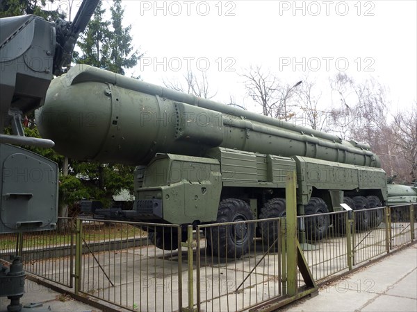 Military hardware on display in the outdoor potion of the central museum of armed forces, moscow, russia, april 2011.