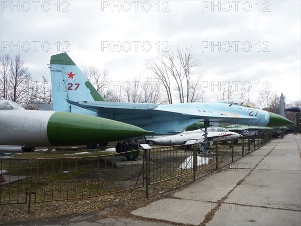 Military hardware on display in the outdoor potion of the central museum of armed forces, moscow, russia, april 2011.