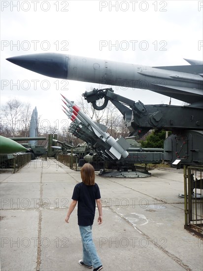 Military hardware on display in the outdoor potion of the central museum of armed forces, moscow, russia, april 2011.