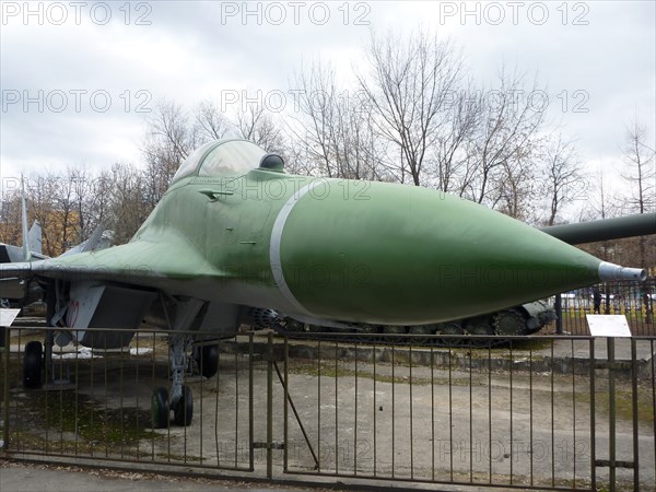 Military hardware on display in the outdoor potion of the central museum of armed forces, moscow, russia, april 2011.