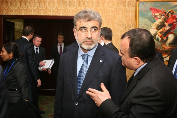 Kazan, russia, march 4, 2011, turkish energy minister taner yildiz (c) at the 11th meeting of the russian-turkish interstate commission for trade and economic cooperation, the talks discussed gazprom's participation in the samsun-ceyhan pipeline project.