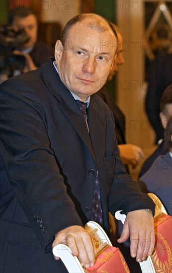 Moscow, russia, march 24, 2005, president of the 'interross' holding company vladimir potanin attends the russian president's meeting with representatives of the russian union of industrialists and entrepreneurs.