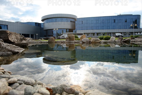 Irkutsk, russia, july, 2011, the new building of the irkutsk aviation plant, the major manufacturing facility of the irkut corporation.