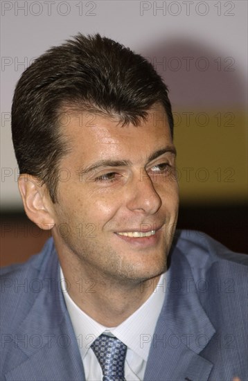 Mikhail prokhorov, ceo and president of the board of directors of mmc norilsk nikel, attends the annual shareholders meeting, held this year at moscow finance academy, june 30, 2005.