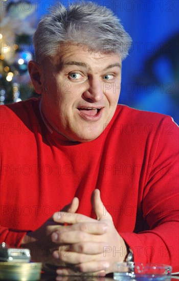 Tv presenter, athlete vladimir turchinsky marks his birthday in the slava night entertainment center, december 5, 2005.