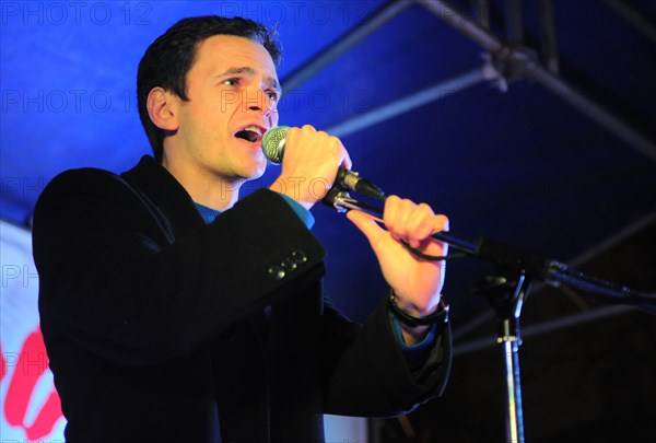 Moscow, russia, december 5, 2011, politician ilya yashin during an opposition protest in central moscow against alleged vote-rigging in the december 4 parliamentary election.