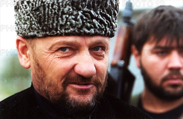 Daghestan, russia, october 20, mufti ahmedhaji kadyrov, spiritual leader of chechen moslems,recently sacked by chechen president maskhadov for not supporting actions of gunmen