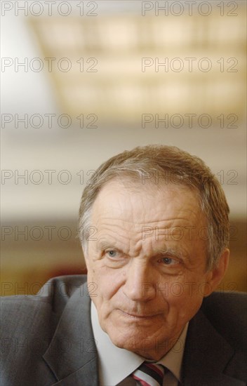 Moscow, russia, vladislav tetyukhin, general director of the world's largest titanium producer vsmpo-avisma corporation (verkhnesaldinsk metallurgical conglomerate), is pictured before signing a deal with boeing to create a joint venture, april 14, 2006.