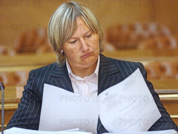Owner of the construction company inteko, wife of moscow mayor yui luzhkov, elena baturina prior to the state council presidium meeting on realization of priority national projects, moscow, russia, may 31, 2006.
