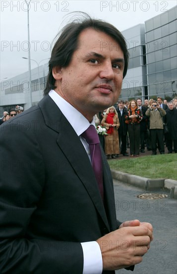 St,petersburg, russia, october 3, roustam tariko, owner of the russian standard brand, chairman of russian standard bank, seen during the opening of the vodka plant 'russian standard' on pulkovo highway.