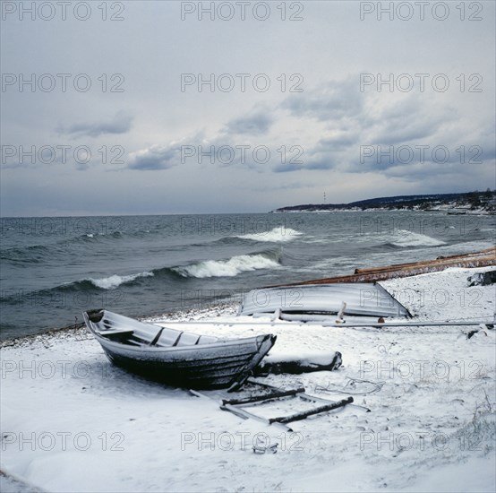 A late autumn on lake baikal, november 1981.