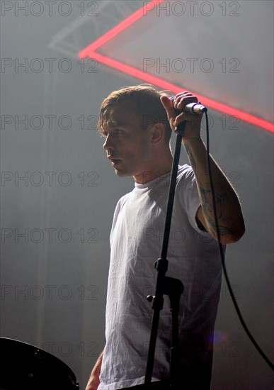 Singer delfin (dolphin) performs during the maxidrom 2007 international rock festival at st, petersburgi´s ice palace on may 26, 2007.