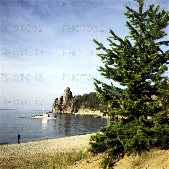 Ussr, irkutsk region, a view of lake baikal, the world's deepest lake, july 1979.