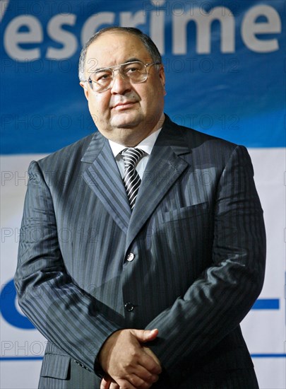 St petersburg, russia, september 30, 2007, president of russian fencing federation alisher usmanov pictured during the awards ceremony after the women's fencing individual sabre final at the world fencing championship.