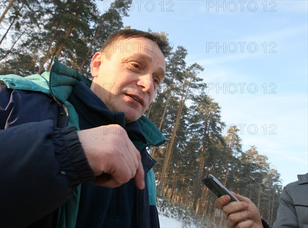 Yekaterinburg, russia, november 30, 2007, former fsb colonel, mikhail trepashkin, who has been released from a prison colony in nizhni tagil where he was serving a 4-year sentence, has arrived in yekaterinburg.