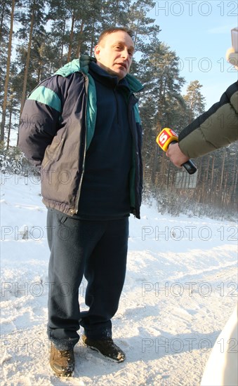 Yekaterinburg, russia, november 30, 2007, former fsb colonel, mikhail trepashkin, who has been released from a prison colony in nizhni tagil where he was serving a 4-year sentence, has arrived in yekaterinburg.