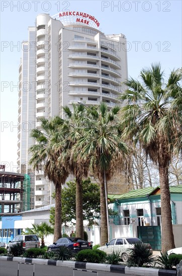 New apartment house the lighthouse of alexandria (l), sochi, russia, april 2008.