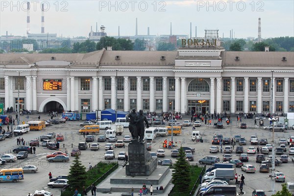 Yekaterinburg, russia, the square near a railway station,  june 2008.