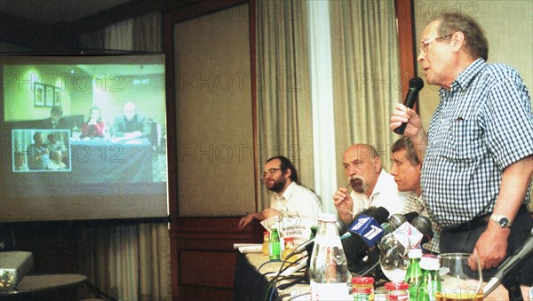 Moscow, russia, july 25, 2002, sergei kovalyov,chairman of the commission on investigation of the building explosions in moscow