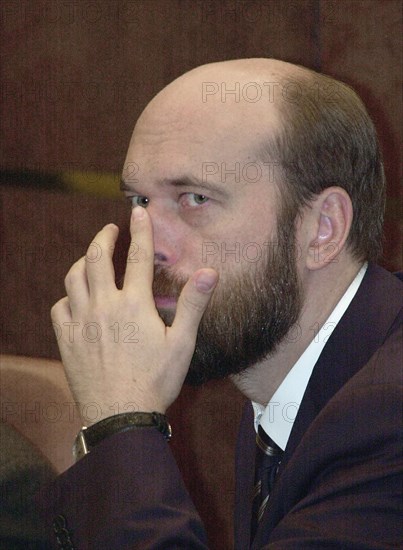 Moscow,russia, november 27, sergei pugachev , a repesentative of the tuva republic at the federation council pictured during the plenary session of the upper house of the russian parliament,on wednesday.