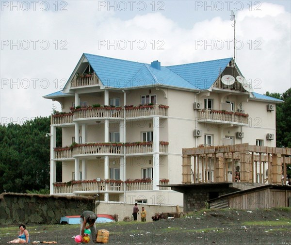 Georgia, september 4, 2003, a house of badri patarkatsishvili in the health resort of ureki, the founder of the 'imedi' media - holding will finance the construction of the 'imedis kalaki ' relaxation complex to be built in the health resort settlement of ureki between poti and batumi on the black sea shore.