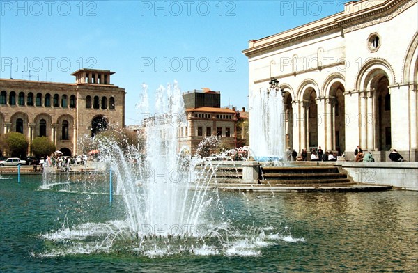 Central square in yerevan, armenia,1998.