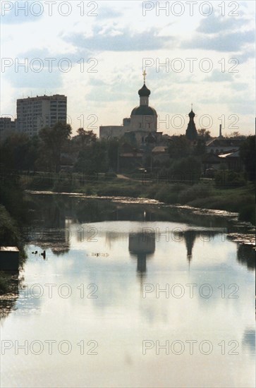 Church of rise in yoshkar-ola, capital of republic mari-el autonomous republic, russia, 1990s.