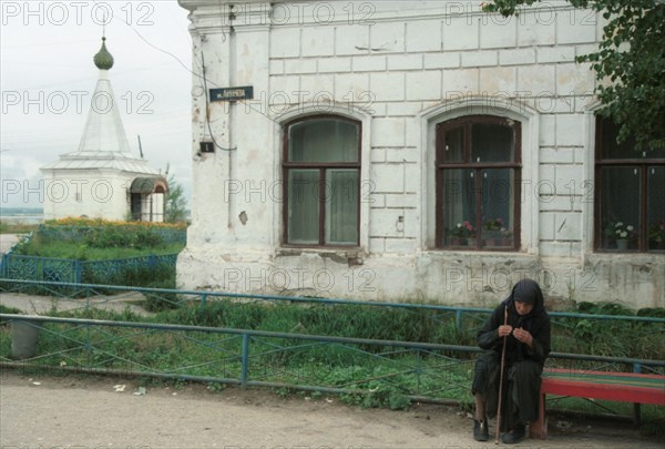 Kozmodemiansk, mari-el autonomous republic, russia, 1991, at kozmy and damiana chapel.