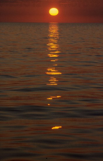 White sea, russia, sunset.