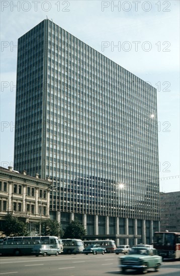 Intourist hotel in moscow, ussr, 1971.