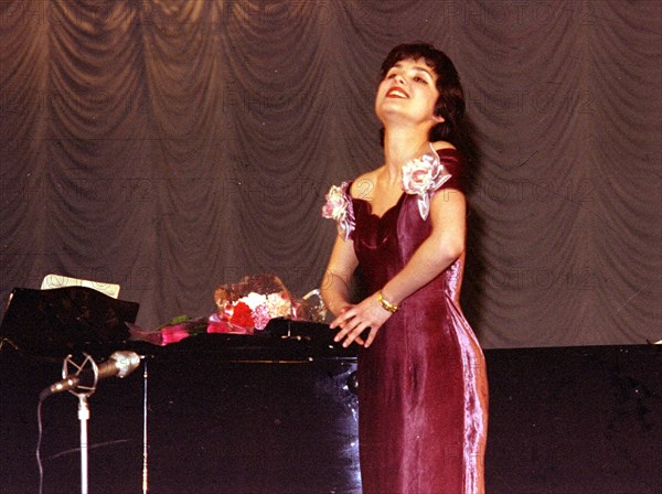 Anna netrebko, laureate of international competitions, performs at the opening of the 39th all-russian glinka festival in smolensk, 1996.