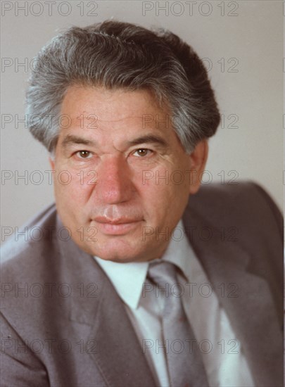Chingiz aitmatov, famous kirghiz writer of the soviet epoch, russia, december 8 1998, aitmatov, famous kirghiz writer of the soviet epoch who turns 70 dec,12, russian president boris yeltsin awarded him the order of people's friendship for his outstanding contribution in the development of modern literature and in consolidation of cultural ties between the peoples.