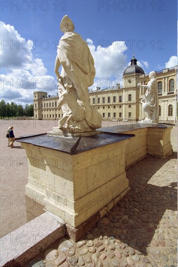 The throne hall of the gatchina palace (in picture) a favourite palace of the russian emperors will be opened for visitors to the summer season after the reconstruction.