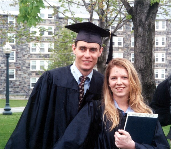 Voronezh, russia, 3/1/01: john edward tobin (l) with his girlfriend, pitured in the usa, the police arrested john edward tobin, a 24- year old u,s, citizen at the beginning of february, tobin, a post-graduate student of voronezh university, was arrested on a charge of purchasing marijuana, criminal proceedings were instituted against him under article 228, part 1 ('illegal keeping of narcotics without the purpose of marketing').