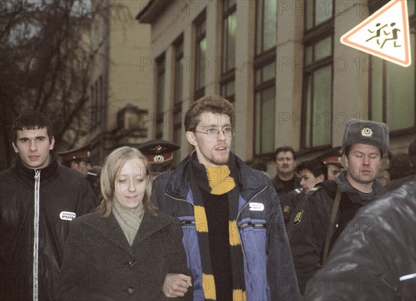 Moscow, russia, october 26 2002: chechen hostage crisis: the hostages released after their three-day ordeal.