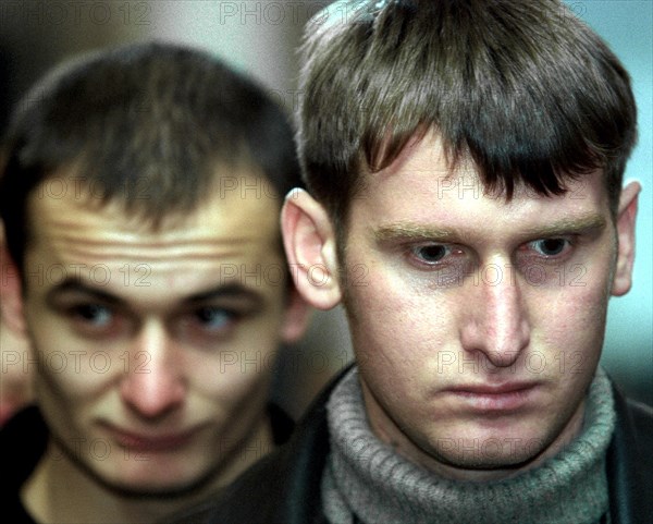 Belarus, november 12 2002: chechen men who wish to leave for poland, at the brest railway terminal, more than 300 natives of chechnya, who are russian citizens, have amassed near the brest customs post, seeking to leave, polish border guards stopped the admission of ethnic chechens on october 26 in light of the hostage crisis in moscow.