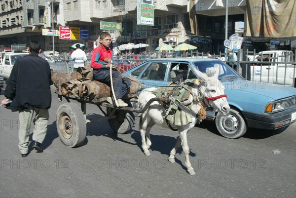 Baghdad, iraq, february 10 2003, a view of a street in baghdad.