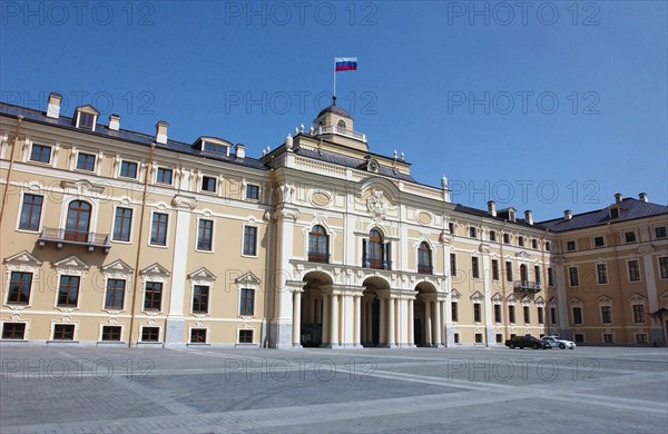 The restored konstantin palace in strelnya gained the status of the 'state complex - palace of congresses' , the heads of delegations arrived in st,petersburg to participate in the celebrations marking the 300th anniversary of the city on the neva river will meet here in the end of may, st,petersburg,russia, may 28, 2003, alexander yuriyev    .