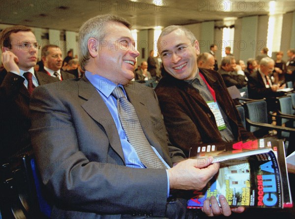 Yukos ceo mikhail khodorkovsky at ll us-russia commercial energy summit in st,petersburg, september 23, 2003.