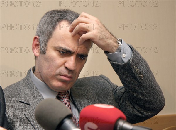 Leader of the united civil front garry kasparov at the other russia political forum attended by russian opposition figures, march 2, 2007, st, petersburg, russia.