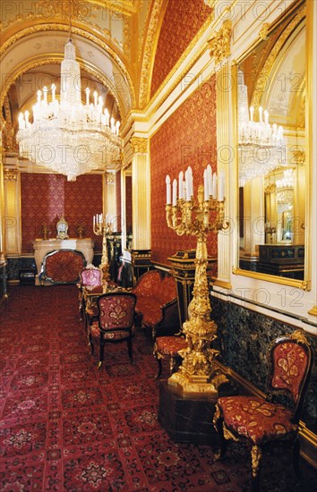 The empress' study on the ground floor of the grand kremlin palace in moscow, russia, 2000, the palace was built 1838 - 49.