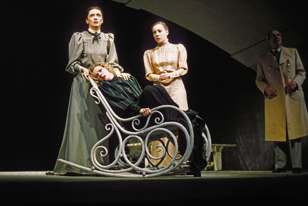 A scene from a 2001 production of anton chekhov's stage play 'three sisters' by the sovremennik theater company, moscow, russia.