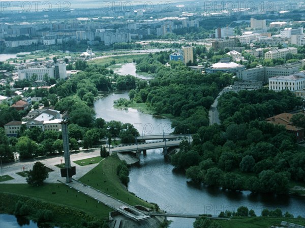 Tmaka river in tver, russia, june 1996.