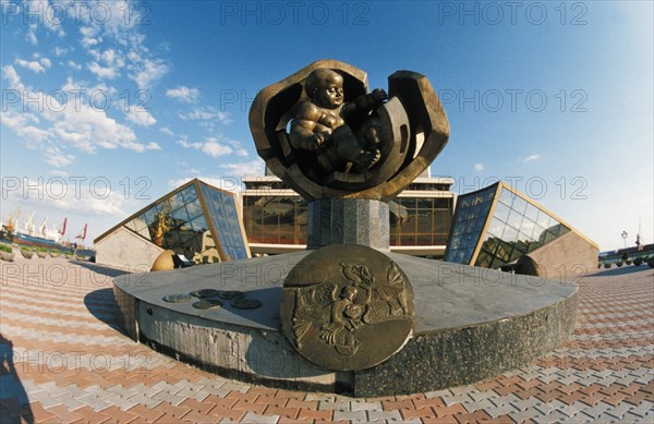 The monument to an unborn genius by ernst neizvestny near the seaport of odessa, ukraine.