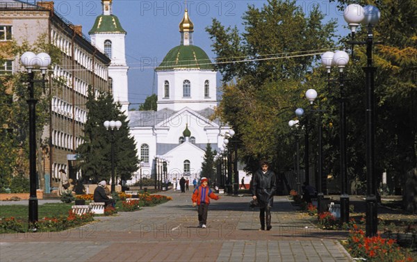 Omsk cathedral, siberia, russia.