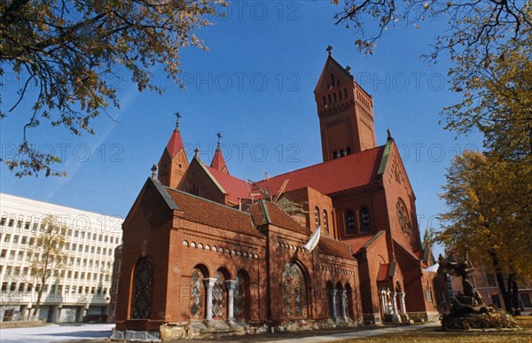 Roman catholic church of st, simon and st, helen in minsk, belarus.