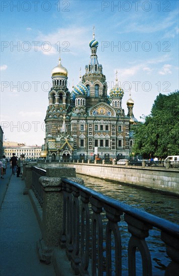 The newly renovated resurrection of christ cathedral in st, petersburg, russia, septemberr 1997, the reconstruction took 27 years.