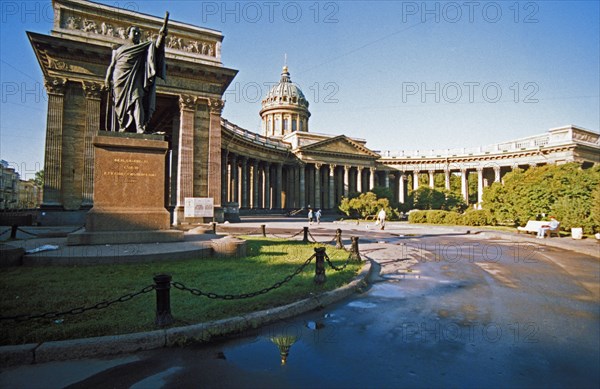 Kazansky cathedral in st, petersburg, russia.