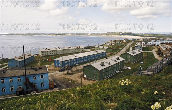 The village of nikolskoye, the only settlement in the komandorski islands and the administrative center of the aleutski district of the kamchatka region of siberia, russia, the islands were named for the 18th century russian navigator vitus bering who discovered them in 1741 and died there the same year.